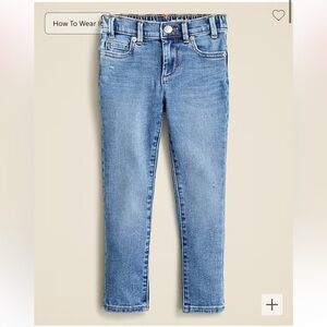 NWOT j crew Girls' runaround jean in faded wave wash
